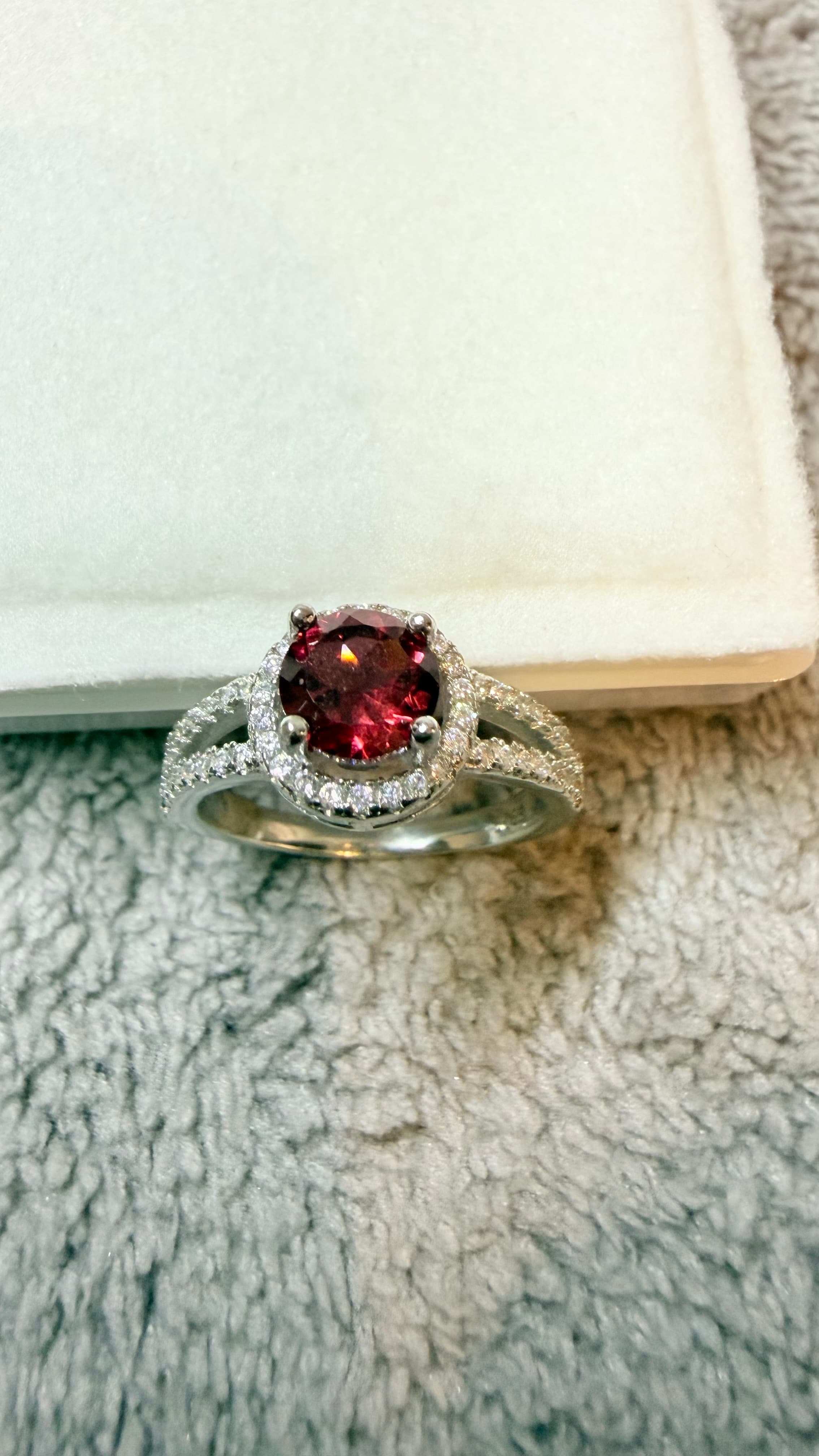 Garnet Silver Ring Jewellery