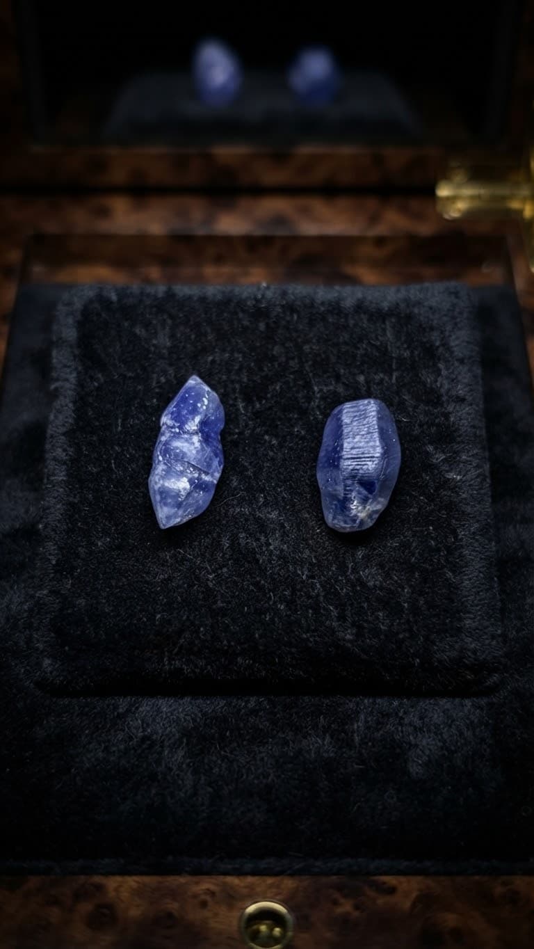 Blue Sapphire Crystals Lot